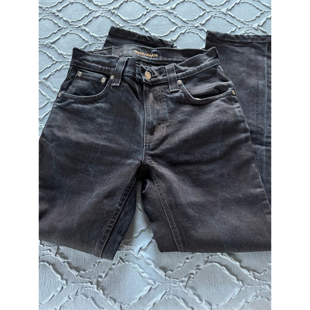 Nudie Black "Thin Finn" Men's Organic Cotton Jeans SZ 28 Made in Italy